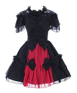 Kawaii-Story JL-656 Schwarz rot Chiffon Spitze Vampir Dark Gothic Lolita Kleid Kostüm Cosplay (XL) von Kawaii-Story