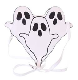 Kawaii-Story LB-6063-1 Grusel Geister 30cm Weiß Halloween Scherz lustig Kult Damen Schulter Tasche Pu von Kawaii-Story