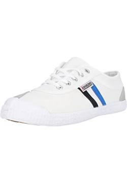 Kawasaki Unisex Sneaker Retro Canvas 1002 White+Blue/Black 43 von Kawasaki