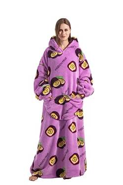 Kawoja XXL-Hoodie, Übergroße, tragbare Decke mit Ärmeln und Taschen, extrem warm und gemütlich, aus Fleece, Riesen-Sweatshirt für Damen und Herren. von Kawoja