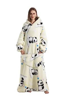 Kawoja XXL-Hoodie, Übergroße, tragbare Decke mit Ärmeln und Taschen, extrem warm und gemütlich, aus Fleece, Riesen-Sweatshirt für Damen und Herren. von Kawoja