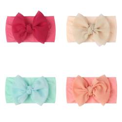 4 Stück Haarschleifen Mädchen Baby Einfarbig Haarschmuck Mädchen Prinzessin Schleifen Haarspangen Mädchen Niedliche Geschenk für Mädchen (Pink+Hot Pink+Khaki+Mint Green, One Size) von Kayferli