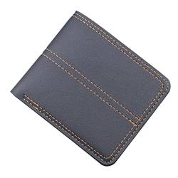 Kayferli Fashion Geldbörse Herren ID Short Wallet 5 Kreditkartenfächer Herren-Geldbörsen mit RFID Schutz, Portmonee Herren Vatertagsgeschenke für Papa (Black, One Size) von Kayferli