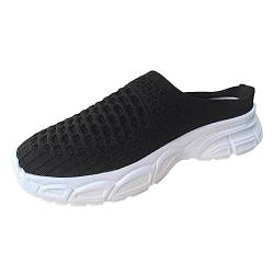 Kayferli Sneakers Herren Herren und Damen Fliegende Mesh-Oberfläche Atmungsaktive Bequeme Laufschuhe Große Freizeitschuhe Turnschuhe Sommerschuhe Herren Freizeitschuhe Herren (Black, 42) von Kayferli