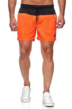 Kayhan Herren Badeshort Doubleface, Black/Orange S von Kayhan