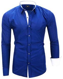 Kayhan Herren Hemd, TwoFace Blau 4XL von Kayhan