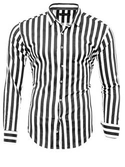 Kayhan Herren Twoface, Striped lang MZ Black-White XXL von Kayhan