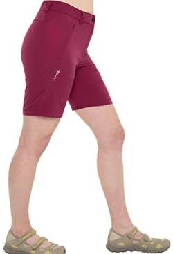 Kaymountain Damen Trekking Wander Outdoor Shorts Hose kurz Ibiza Ultra Leicht Cherry 36 von Kaymountain