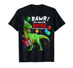 I am the sister of the birthday Dinosaurier T-Rex Dino Party T-Shirt von Kazekaz