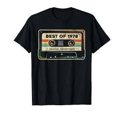 Retro Best of 1978 Mixtape Vintage 45. Geburtstag Kassette T-Shirt von Kazekaz
