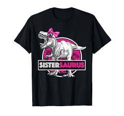 Sistersaurus T-Rex passender lustiger Saurus Dinosaurier T-Shirt von Kazekaz