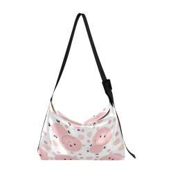 Kcldeci Allzweck-Sporttaschen, Tragetaschen, Schweine, Rosa, Sporttaschen, Bauchtaschen, Handtaschen, Crossbody-Taschen, mehrfarbig, Einheitsgröße von Kcldeci