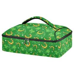 Kcldeci Isolierte Thermotasche für heiße oder kalte Speisen, Hufeisen Happy St. Patrick's Day, isolierte Tragetasche für Potluck Cookouts Partys, Picknick, Lasagne Lugger, mehrfarbig, Einheitsgröße, von Kcldeci