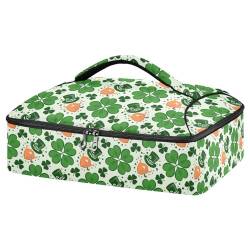 Kcldeci Isolierte Thermotasche für heiße oder kalte Speisen, Shamroc Happy St. Patrick's Day, isolierte Tragetasche für Potluck Cookouts Partys, Picknick, Lasagne Lugger, mehrfarbig, Einheitsgröße, von Kcldeci