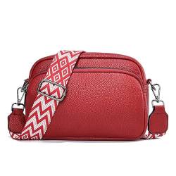 Kcomotee Damen Handy Umhängetasche Echtes Leder Crossbody Bag Damen Handytasche zum Umhängen, Umhängetasche Damen Klein Moderne Taschen mit Breitem Schultergurt u 3 fächern von Kcomotee