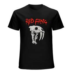 Red Fang Fang Skull Mens T-Shirt Black Unisex Mens Tees L von KeDiDo
