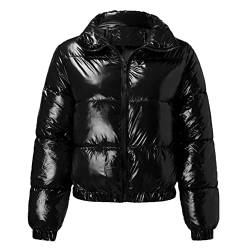 KeYIlowys GläNzende Brotjacke Daunenjacke Aus Baumwolle Jacke Jacke Mode Warme Reine Farbe Daunenjacke Brotjacke von KeYIlowys