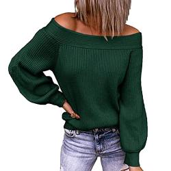 One-Shoulder Solid Color Pullover Damen Off-The-Shoulder Loser Pullover Herbst Und Winter von KeYIlowys