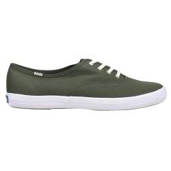 Keds Damen Champion Schnürschuh aus Segeltuch Sneaker, Olive1 von Keds