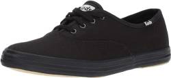 Keds Damen Champion Schnürschuh aus Segeltuch Sneaker, Schwarz/Schwarz, 34 EU von Keds