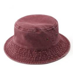 KeepSa Fischerhut Baumwolle Damen/Herren Faltbar Einfarbig Bucket Hat Sonnenhut Anglerhut, Outdoor Hut Sommermütze Garten Camping Wandern Reisen Strandhut von KeepSa