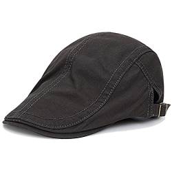 KeepSa Herren Newsboy Schiebermütze Flatcap Baumwolle Tellermütze Schlägermütze Gatsby Ivy Barett Cap Schirmmützen Hut Sommer Atmungsaktiv Verstellbare Vintage Cabbie Cap 56-59CM von KeepSa