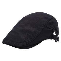 KeepSa Herren Newsboy Schiebermütze Flatcap Baumwolle Tellermütze Schlägermütze Gatsby Ivy Barett Cap Schirmmützen Hut Sommer Atmungsaktiv Verstellbare Vintage Cabbie Cap 56-59CM von KeepSa