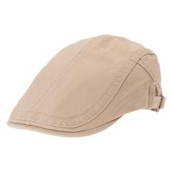 KeepSa Herren Newsboy Schiebermütze Flatcap Baumwolle Tellermütze Schlägermütze Gatsby Ivy Barett Cap Schirmmützen Hut Sommer Atmungsaktiv Verstellbare Vintage Cabbie Cap 56-59CM von KeepSa