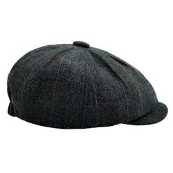 KeepSa Herren Schirmmütze,8 Panel Newsboy Stil,Peaky Fischgräten Tweed Schiebermütze, Retro Flat Cap Gatsby Mütze Golf Cap von KeepSa