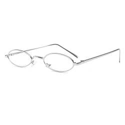 Keephen Damen Sonnenbrille, kleine ovale Brille Vintage runde Brillen mit dünnen Metallrand von Keephen