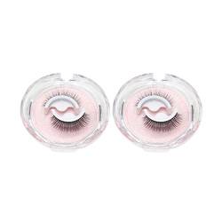 2Pairs Kaylash wiederverwendbare klebende Wimpern, Kayla Beauty wiederverwendbare Klebewimpern, Künstliche Wimpern Katzenauge 3D Falsche Wimpern, Natürliche Wimpern, Wasserfest Wimpern Set (Natural) von Keeplus