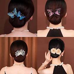 4 Stücke Eleganter fauler Haarschlüsseler, Elegant Fauler Lockenwickler, Twist Hairstyle Dutt Haarschmuck, Wiederverwendbare Spiral-Haargeflecht-Flechtclips, für Haar-DIY-Lockenwickler von Keeplus