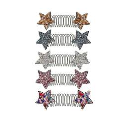 5Stück Unsichtbare Stern-Haarspange,Stern Haarspangen,Star Hair Clip, Aushöhlen Stern Haarspange,Unsichtbare Stern-Haarspange,Haarspangen in Sternform,metall Stern Pentagramm Haarspangen für Frauen von Keeplus