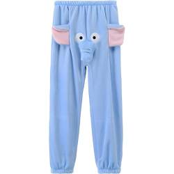 Elephant Pajama Short, Fliegendem Elefanten Unisex-Shorts, Fliegendem Elefanten Unisex-Shorts, Lustige Elefanten-Shorts, Neuartige Elefanten Shorts, Schlafanzug-Shorts (Blau Lang, M) von Keeplus