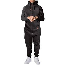 Keerlonno Jogginganzug Herren Grau Gym Winteranzug Lässig Mit Taschen Activewear Hausanzug Mit Kapuze Große Größen Pullover Und Hose Atmungsaktiv Sportanzug Jumpsuit 2 Teilig Streetwear Anzug von Keerlonno