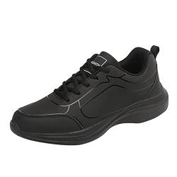 Keerlonno Mode Herbst Herren Sportschuhe flach rutschfest schnüren wasserdichtes Obermaterial leicht und bequem Herren Schuhe Schwarz 42 (Black, 43) von Keerlonno