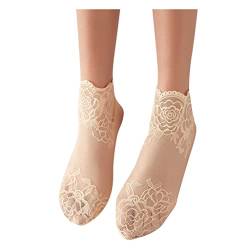 Keerlonno Socken Damen Weiß Alpaka Socken Warme Socken Lustig Winter Weicher Elastischer Frauen Spitze Mode Durchsichtige Socken Bunt Hausschuhsocken Weiß Kaschmir Thermosocken Sneaker Thermo von Keerlonno