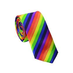 Pride Krawatte Regenbogen Streifen Krawatte,Gay Regenbogen Lgbt Party Accessoires,Verwendet für Damen Herren LGBTQ Schwulenparade Karneval Abschlussbälle,Karneval,Feiern Kostümzubehör (Krawatte) von Keho Keho Kehongdun