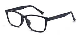 Kelens Blaulichtfilter Brille Ohne Sehstärke Damen Herren Rechteckige Brille Anti Entspiegelt Nerdbrille Gaming Brille Bluelight Filter Uv Blockieren Klare Linse von Kelens