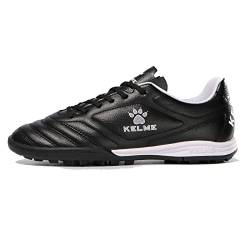 Fußballschuhe für Herren, atmungsaktiv, Rasenturnschuhe, Outdoor-Stollen, Leichtathletik-Sneaker, Teenager, professionelle Verschleißfestigkeit, rutschfeste Fußballschuhe, Schwarz , 45 EU von Kelme