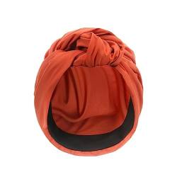 Französisch Retro Turban Hut Mode Damen Turban Stirnband Haar Set Hut Turban Muslim Turban Hut, Ruse Red, 1 von Kelsiop
