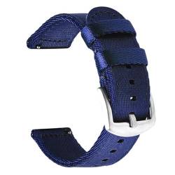 KemEng NATO-Uhrengurt 18-24mm Nylon Watchband Schnellfreisetzung Armband, Blau Schwarz, 18mm von KemEng