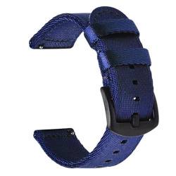 KemEng NATO-Uhrengurt 18-24mm Nylon Watchband Schnellfreisetzung Armband, Blau schwarzer Typ 2, 20mm von KemEng