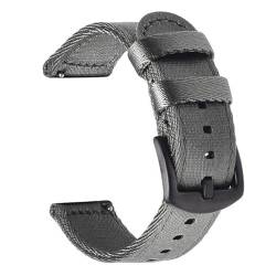 KemEng NATO-Uhrengurt 18-24mm Nylon Watchband Schnellfreisetzung Armband, Grau schwarz, 22mm von KemEng