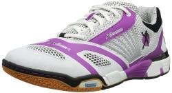 Kempa Hurricane Women 200847001, Damen Handballschuhe, Weiß (weiß/lila/silber), EU 36 (UK 3.5) von Kempa