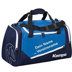Kempa Sporttasche L Teamsport blau/Marine 68 x 30 x 37 cm 75 L + Aufdruck Name von Kempa