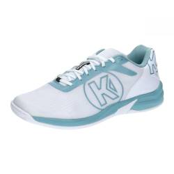 Kempa Unisex Attack Three 2.0 W Game Changer Handballschuhe, Sportschuhe, Turnschuhe, weiß/Aqua, 37 EU von Kempa