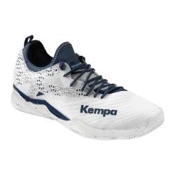 Kempa Unisex Wing Lite 2.0 Game Changer Handballschuhe, Sportschuhe, Turnschuhe, weiß/Marine, 39 EU von Kempa