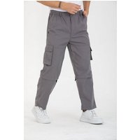 Kendindza Collection Cargohose Herren Zipp Off Cargohose Dehnbund Arbeit Hose Rangerhose Cargo Hose Gummibund elastisch, abnehmbare Beine, 6 Taschen von Kendindza Collection