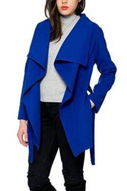 Kendindza Damen Mantel Trenchcoat mit Gürtel OneSize Lang und Kurz (One Size, Royalblau Kurz) von Kendindza Collection